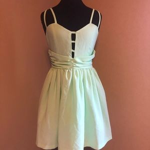 ❤️ Sea foam Green Party dress with cut outs in front